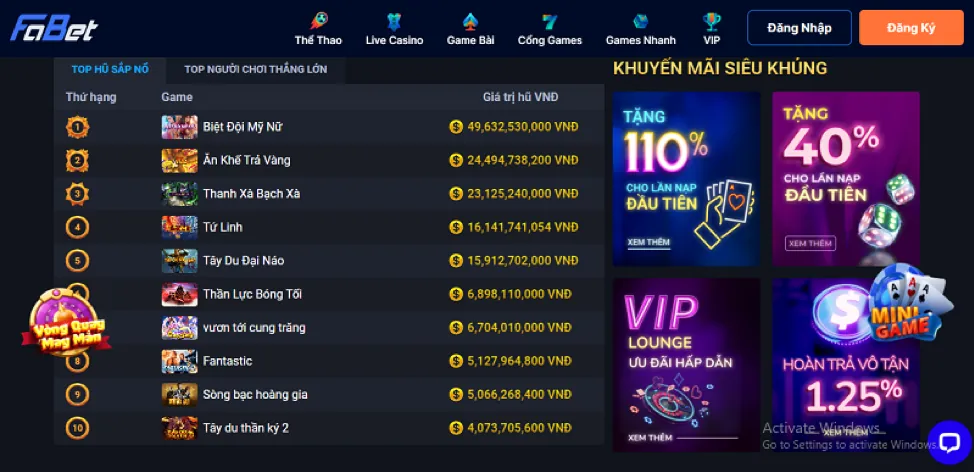 Chơi nổ hũ trên di động